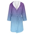 thumbnail image 4 of Jindong Plush Robes for Women Women's Fleece Plush Robe Long Warm Plush Bathrobe Loungewear Jacket Printed Comfort Robe Womens Robes, 4 of 4