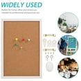 thumbnail image 6 of HEMOTON 1pc Cork Board Bulletin Board Wall Mountable Single Frame for Home Office School Khaki 30x30cm, 6 of 8