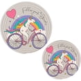 thumbnail image 7 of SKYSONIC Unicorn Heart Balloon Pot Holders Trivets, 2 Pcs Heat Resistant Trivets,Valentine Bicycle Cotton Thread Weave Mats for Hot Pads Pans Pot Bowl Teapot for Kitchen Decor, 7 of 7