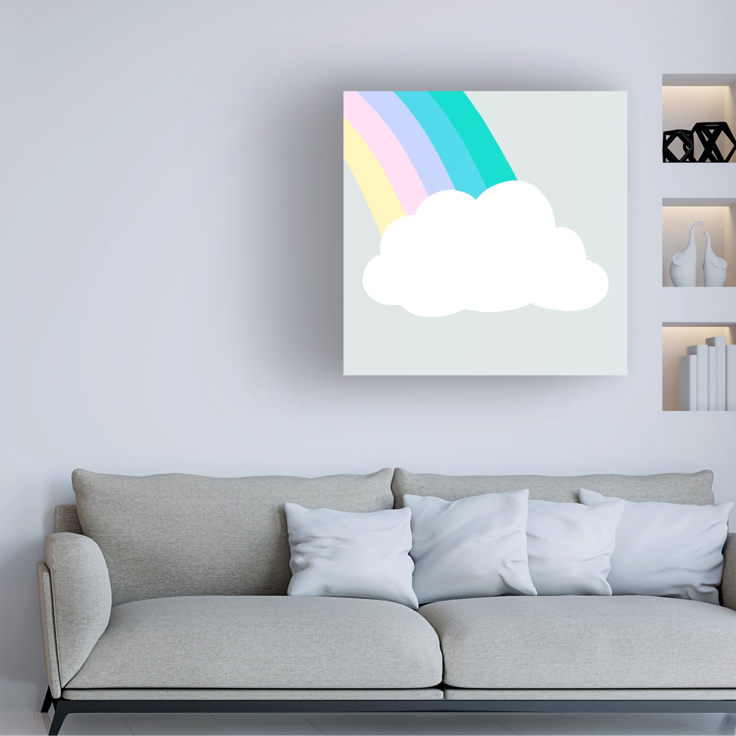Victoria Barnes 'Rainbow Cloud I' Canvas Art