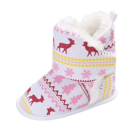 

Boots Gift for Girls Baby Boys Girls Snow Boots Premium Non Slip Soft Sole Toddler First Walker Winter Warm Crib Shoes Save Big