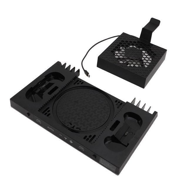 Estacia de Enfriamiento de Consola de Juegos, Dual Controlador Carger Dock Console Console Stand de Enfriamiento ABS Diseño de Ranura de Disco Potente para la Serie X