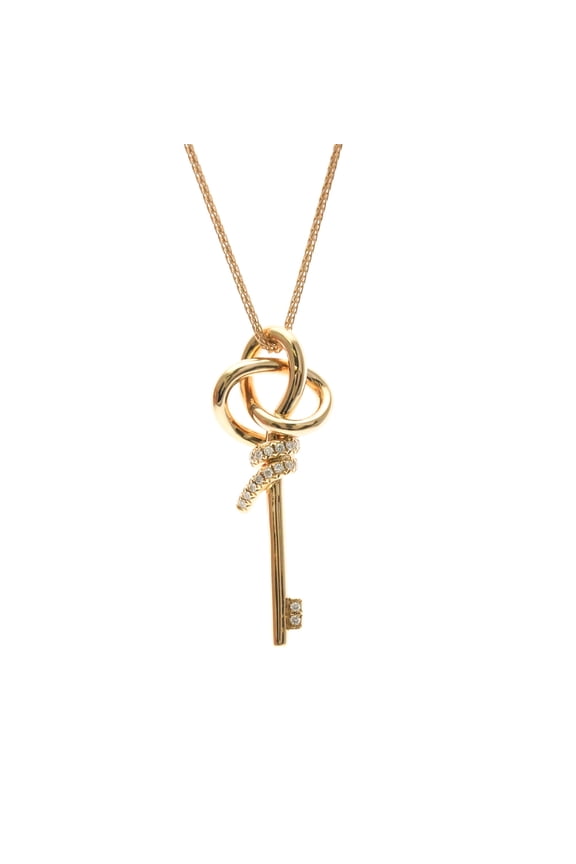 Pre-Owned Tiffany Knot Key Diamond Necklace White Gold (18K) Diamond Men,Women Fashion Pendant...