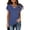 Navy, variant on Women’s Petal Sleeve Tops Fashion Crossover Strappy Loose T-Shirt Summer V-Neck Pullover Tee,Pink,XL