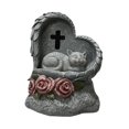 thumbnail image 3 of balikha Pet Tombstone Statue Resin Outside Yard Garden Pet Memorial Headstone Statue Cat, 3 of 8
