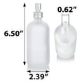thumbnail image 2 of 8 oz Frosted Clear Glass Boston Round Bottle with Metal Aluminum Fine Mist Sprayer, 2 of 7