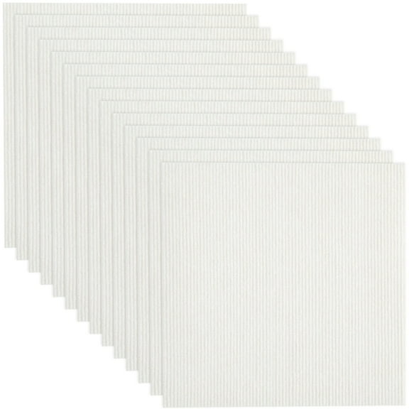 30 Pcs Self-Adhesive Peel and Stick Carpet Tiles for Home Office Bedroom, 12x12 inch, Pet-Friendly, Non-Skid, Reusable, Easy to Install, Comfortable, Long-lasting, White with Fine Stripes