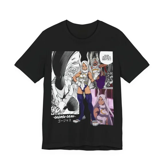 Reprint Rare Anime My Hero Academia Mirko Gojasu T Shirt Size S - 5Xl BLACK Size S - 5XL