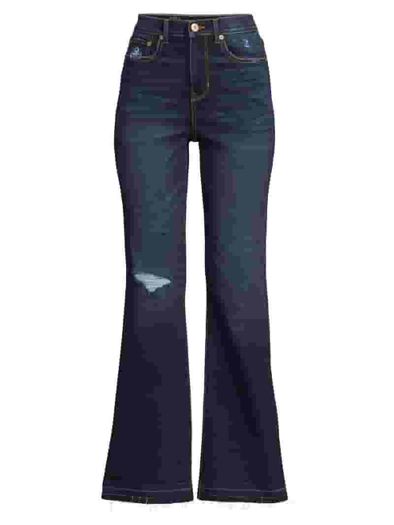 ◇DNSR◇ Wide flare denim pants blue No Boundaries Women's Juniors Flare Jean - Walmart.com