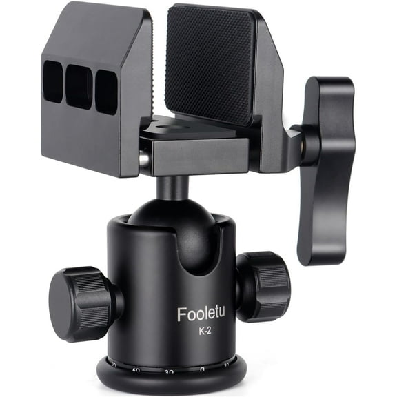 Shooting Saddle with Ball Head, CNC Aluminum Heavy Duty 360° Tripod Head, Universal Rest Clamp for Hunting Shooting Stick Tripod for Target Practice Outdoors, Hunting, and Shooting(K-2)