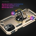 thumbnail image 4 of Phone Case for iPhone 14 Case, [ Military Grade ] Shock-Absorption Bumper Cover iPhone 14 Anti-Scratch Case with Ring Car Mount Kickstand for iPhone 14 6.1" - Gold, 4 of 11