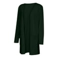 thumbnail image 6 of Coats for Women Blazer Jackets for Women Womens Ladies Solid Loose Cardigan Long Sleeve Coat Pockets Outerwear Black Cardigan for Women on Sales Womens Coat（Green,XL）, 6 of 7