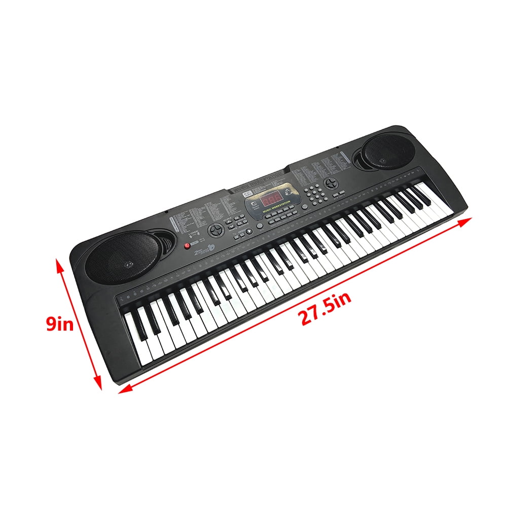 Electric Keyboard 61Key Digital Musical Piano Keyboard with Headphone Jack Microphone for Children Kids Xmas Gift