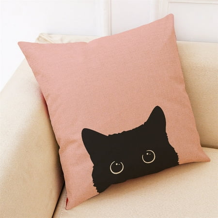 Home Decor Cushion Cover Cute Dog Head Throw Pillowcase Pillow
