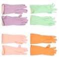 thumbnail image 3 of 4 pares de guantes de limpieza de látex para cocina, guantes reutilizables para lavar platos, guantes flexibles para el hogar, 3 of 7