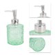 thumbnail image 5 of Dispensador de jabón con patrón de ondas de agua, tono verde y plateado, 1 pieza, 5 of 6