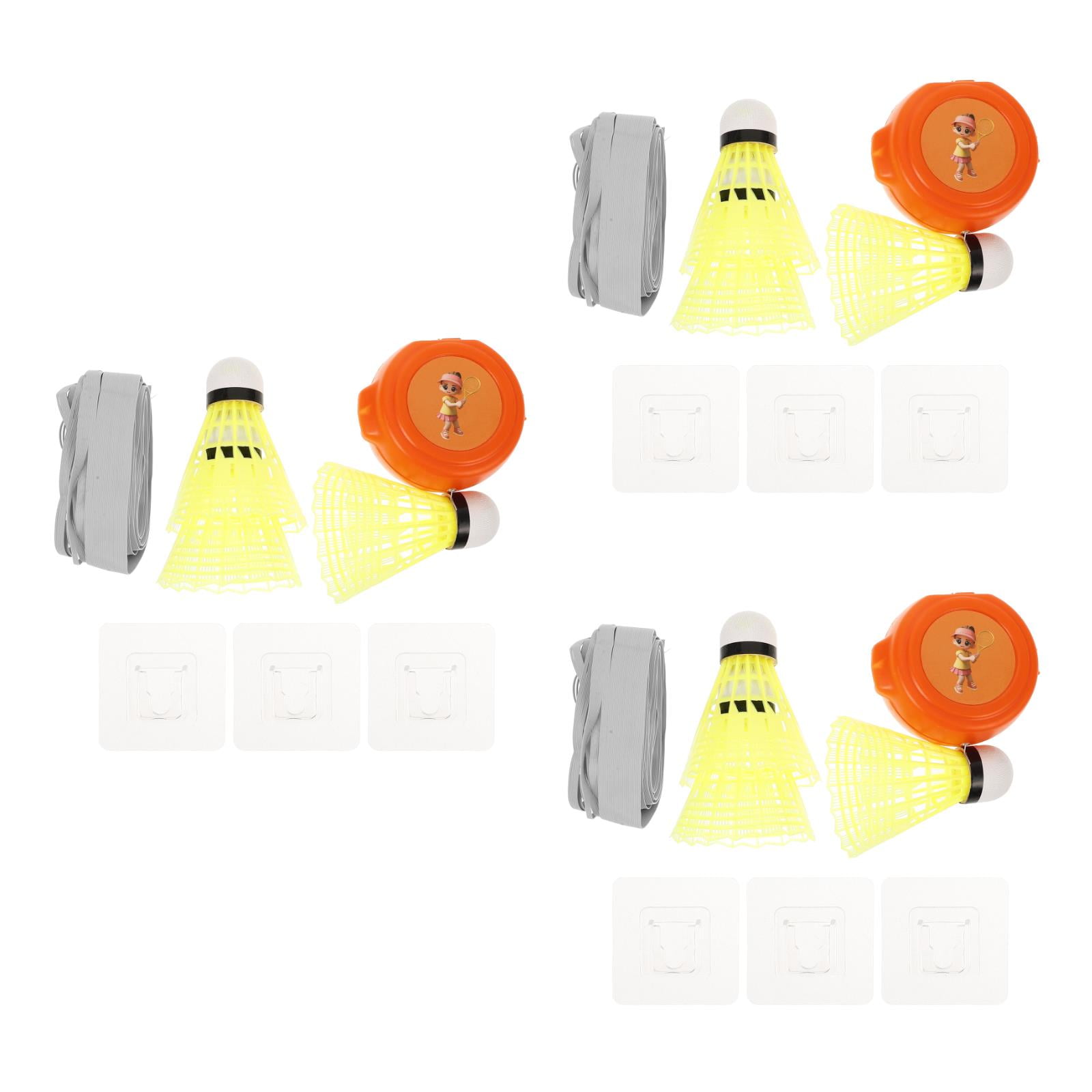 FRCOLOR 3 Sets Badminton Trainer Kit with Rebound and Swing Trainer for Practice and Skill Improvement