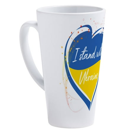 

CafePress - I Stand With Ukraine - 17 oz Latte Mug