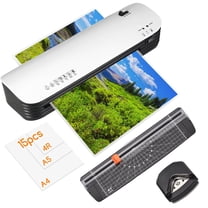 Laminator Machine, A4 Laminating Machine Hot & Cold with Paper Trimmer & Corner Rounder, 4 in 1 Laminator with 15 Laminating Sheets, 9 inch Personal Thermal Laminator for Home School Office