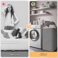 thumbnail image 6 of HOMLUX 26 Gallon/100L Laundry Basket Set, Collapsible Tall Clothes Hamper with Bamboo Handles and Sturdy Frame, 6 of 7