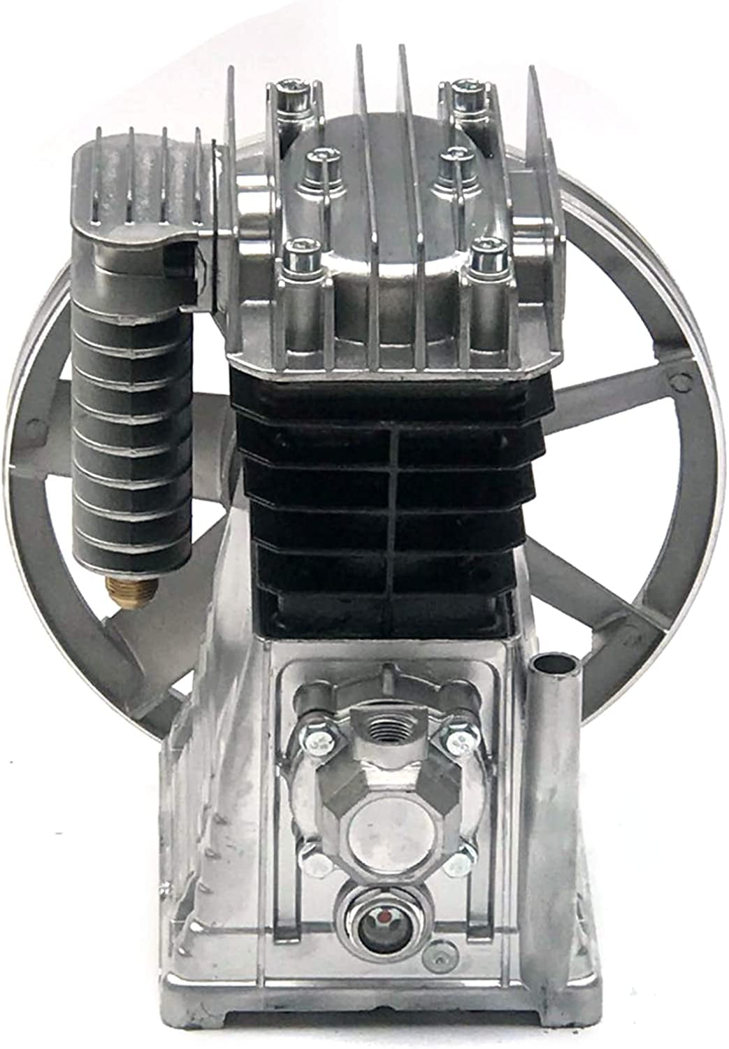 Miumaeov 2HP Air Compressor Pump Piston Twin Cylinder Compressor Pump