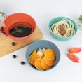 thumbnail image 5 of Nvzi 4 tazones de cereales irrompibles de paja de trigo para ensalada, arroz, sopa, helado, fideos y camping, color azul, 5 of 5