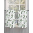 thumbnail image 5 of Summer Botanical Bathroom Window Curtain, Green Spring Floral Birds Watercolor Light Filtering Coffee Kitchen Curtains, Bedroom Living Room Curtains 2 Panel 84"x54", 5 of 6