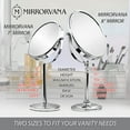 thumbnail image 6 of MIRRORVANA Large Double Sided 10X and 1X Magnifying Makeup Mirror with Stand in Gift Box, 15-Inch Height and 8-Inch Wide, 6 of 8