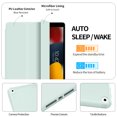 thumbnail image 5 of KenKe iPad 10.2 Case for iPad 9th Generation 2021 /iPad 8th Generation 2020 / iPad 7th Gen 2019 with Pencil Holder, Auto Sleep/Wake for Slim Soft Back Smart Cover, iPad 10.2 inch Case, Tender Green, 5 of 8
