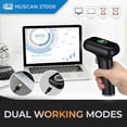 thumbnail image 3 of Adesso Nuscan 2700R Wireless Barcode Scanner with Charging Cradle - High-Speed 2D Scanning Engine, 120 FPS, 2.4GHz RF Wireless Technology, 3 of 5