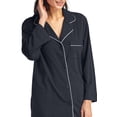 thumbnail image 2 of Fishers Finery Women's EcoFabric Full Length Pajama Set; Long Sleeve NEW FABRIC (Black, L), 2 of 5