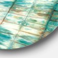 thumbnail image 2 of Designart 'Blue diamonds minimal geometric II' Geometric Metal Circle Wall Art, 2 of 3