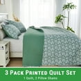 thumbnail image 6 of Gogreen Luxury Printed Quilt Set Queen Size, Lightweight Comforter Set, Oversized Bedspread Coverlet Quilted Bedding Set, with 2 Matching Pillowcases, for All Season, 6 of 9