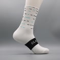 thumbnail image 2 of Calcetines de ciclismo Compresión Athletic Crew Calcetines para correr Hombres y mujeres para senderismo Montar en bicicleta Triatlón Entrenamiento Pickleball Escalada Deportes 2 pares, 2 of 5
