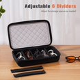 thumbnail image 3 of Organizador de gafas de sol ProCase Hard Shell Travel, gris, 7 ranuras, 3 of 7