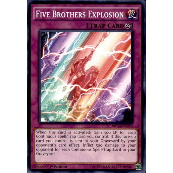 YuGiOh 2014 Mega Tin Common Five Brothers Explosion MP14-EN058