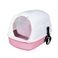 thumbnail image 4 of Xingzhi Cat Litter Box Easy to Clean with Scatter Shield Splash Proof with Door Pink, 4 of 9
