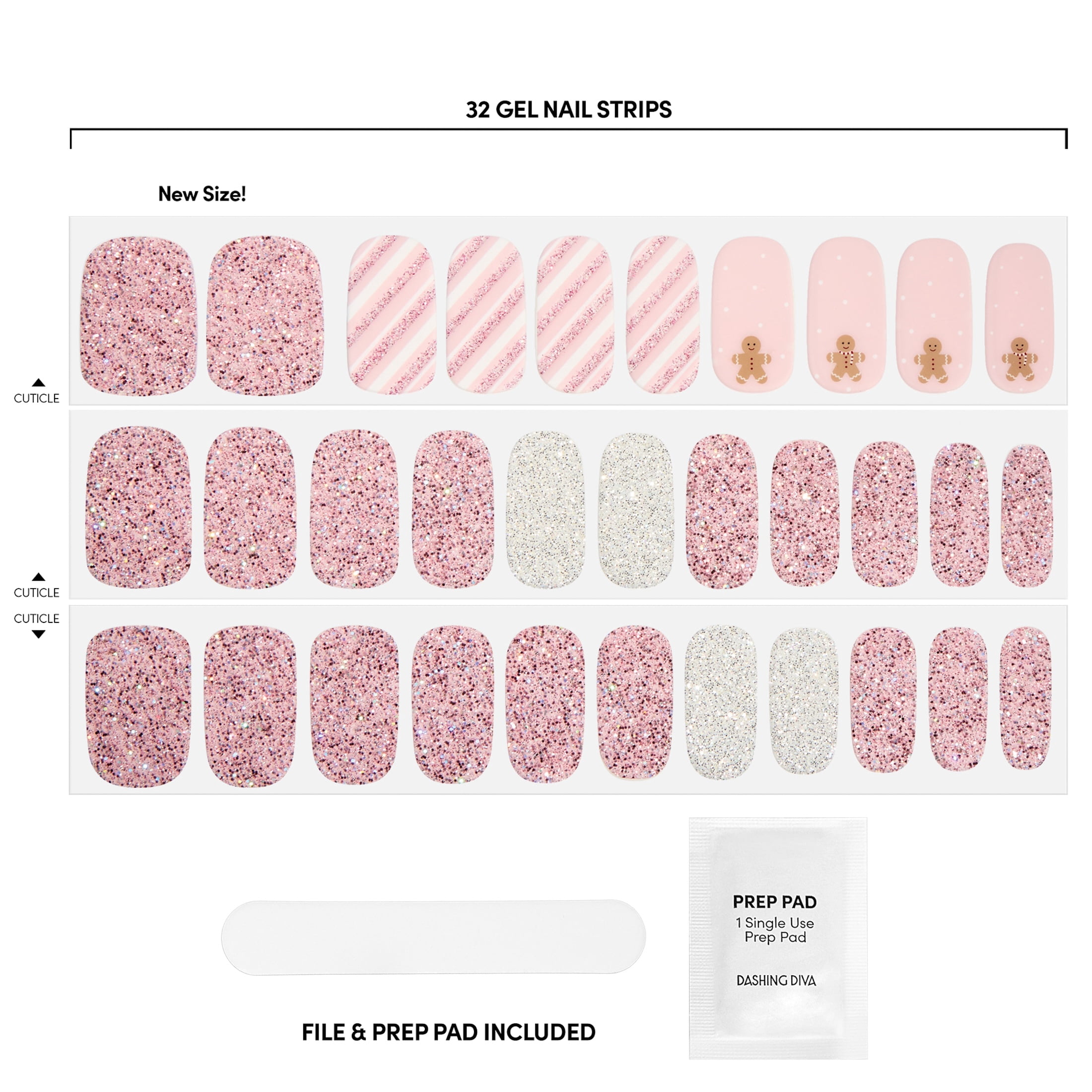 Dashing Diva GLOSS, Gel Nail Polish Strips, From Scratch, Includes 32 strips