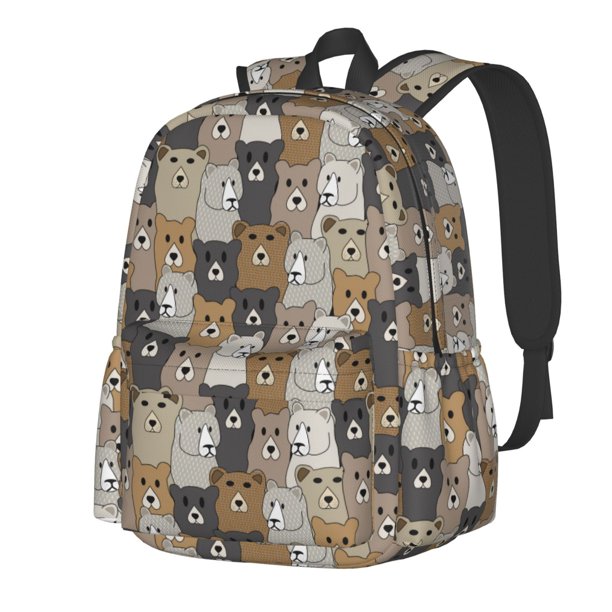 Disketp Cartoon Bear Mochila Escolar de Gran Capacidad y Peso Ligero, Mochila de Viaje Ideal para Escuela, Trabajo y Uso Diario, Cómoda y con Estilo