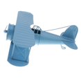 thumbnail image 3 of Escultura de estatua de metalurgia modelo de avión de hierro clásico de pulgadas, decoración del hogar Azul Zulema Juguete de la escultura del avión de la vendimia, 3 of 8