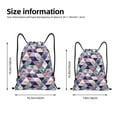thumbnail image 4 of Kdxio Plaid Flamingo Print Drawstring Backpack Bag,Waterproof Draw String Back Sack, Gym Drawstring Bags Swim Bag For Unisex, 4 of 9