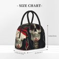 thumbnail image 2 of Fotbe Gothic Skull With Roses Bolsa de Almuerzo con Estampado, Lonchera Aislada, Contenedor de Comida Reutilizable Tipo Cooler a Prueba de Fugas, 2 of 6