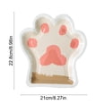 thumbnail image 3 of Hyknon 10Pcs Paw Party Paper Plates, 8x9 Inch Cute Disposable Dinner Dessert Plates, Dining Dinnerware Plate Sets for Birthday Baby Shower Salad Cake, White, 3 of 6