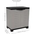thumbnail image 3 of Sunnydaze 25.5" H Resin Garage Storage Cabinet - Garage Cabinet with Adjustable Shelf - Freestanding Utility Storage for Laundry Room, Office, Basement - Gray, 3 of 6