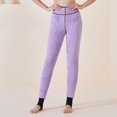 thumbnail image 2 of Gibobby Running Pantalones Deportivos Yoga Mallas gruesas terciopelo con nubes invierno para mujer, mallas largas cálidas nailon con cintura alta para y mallas largas terciopelo（Morado，Talla única), 2 of 5