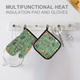 thumbnail image 4 of Yayeee Oven Mitts and Pot Holder Set of 2 Heat Resistant Kitchen Gloves Baking Hot Pad, Christmas Cookies, 4 of 5