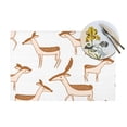 thumbnail image 4 of YFYANG Washable Heat-Resistant Placemats, 70% PVC/30% Polyester, Cartoon Deer Pattern Kitchen Table Mat, 12" x 18" 4 Piece, 4 of 6