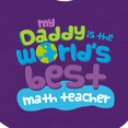 thumbnail image 4 of Inktastic My Daddy is the Worlds Best Math Teacher Boys or Girls Baby Bib, 4 of 4