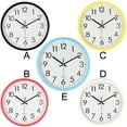 thumbnail image 3 of Reloj de pared redondo de 10 pulgadas, reloj decorativo silencioso de cuarzo para el hogar, dormitorio, sala de estar, oficina Inevent HA8228-04B, 3 of 6