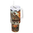 thumbnail image 4 of BZSMCE Tumbler 40oz Insulated Stainless Creative Birdhouse Painting Pattern Steel Water Bottles, 4 of 9